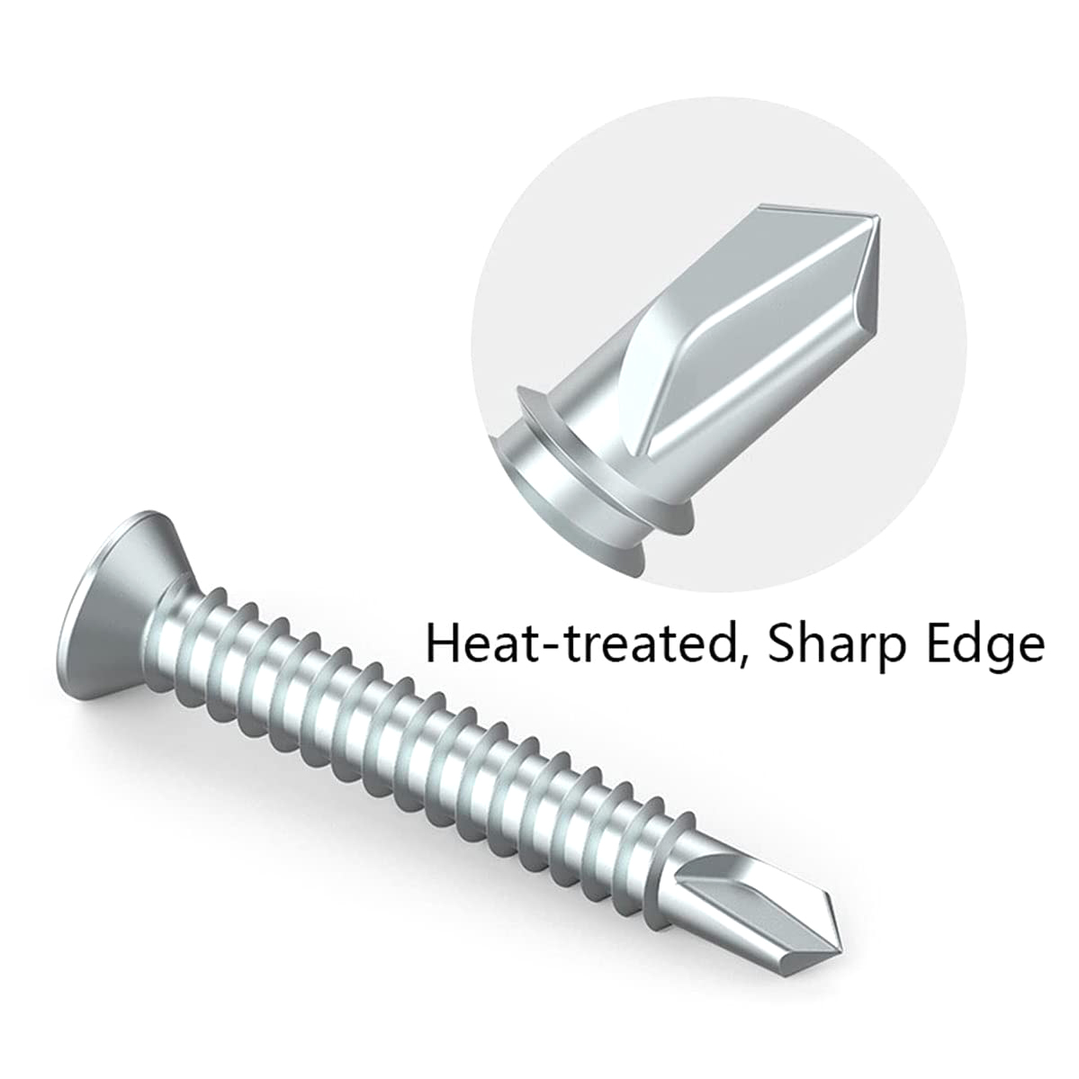 Cross Recessed Phillips Flat Countersunk Head Self Drilling Screws Zinc