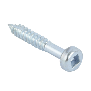 Square Drive Zinc Plated Coarse Thread Pan Head Pocket Hole Screws