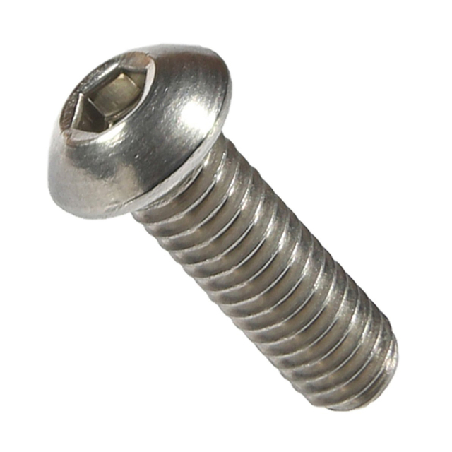 Hexagonal Allen Bolt Stainless Steel A4-70 Button Head Stainless Steel Hex Socket Cap Machine Screw