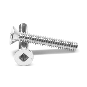 Coarse Thread Machine Screw Square Drive Flat Head Stainless Steel
