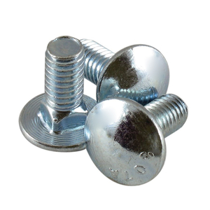 Din603 Round Head Square Neck Carriage Bolt White Blue Zinc Plated 307A Grade A Steel