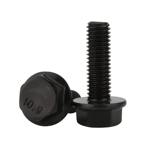 Metric Hardened Fine Thread Hex Head Flange Bolt DIN 6921 Class 10.9 Black Finish
