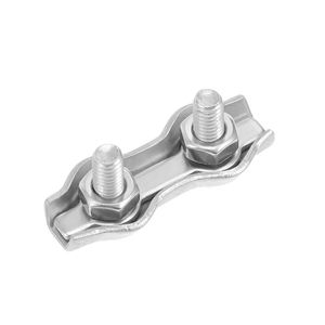 304 Stainless Steel Duplex Wire Rope Clip Cable Clamps for Wire Cables