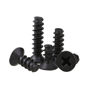 Black Countersunk Flat Head Flat Tail End Phillips Self Tapping Screws