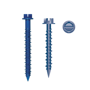 Concrete Screw Hex Head Slotted Drive Carbon Steel Blue Respert