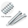 Cross Recessed Phillips Flat Countersunk Head Self Drilling Screws Zinc Plated Carbon Steel Sds TEK Sheet Metal Screws