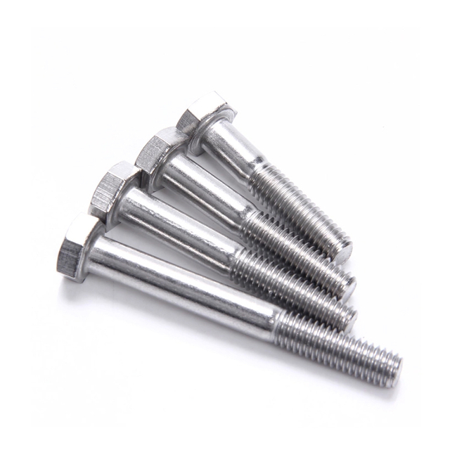 Din931 Hex Head Bolt Half Thread Carbon Steel Stainless Steel Zinc Plated Black Oxide