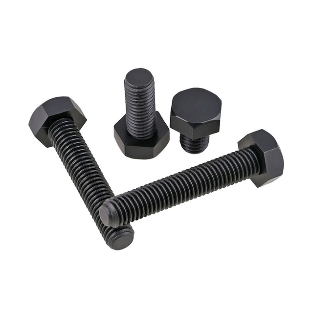 Boulon hexagonal en nylon, filetage métrique, vis hexagonale en plastique noire