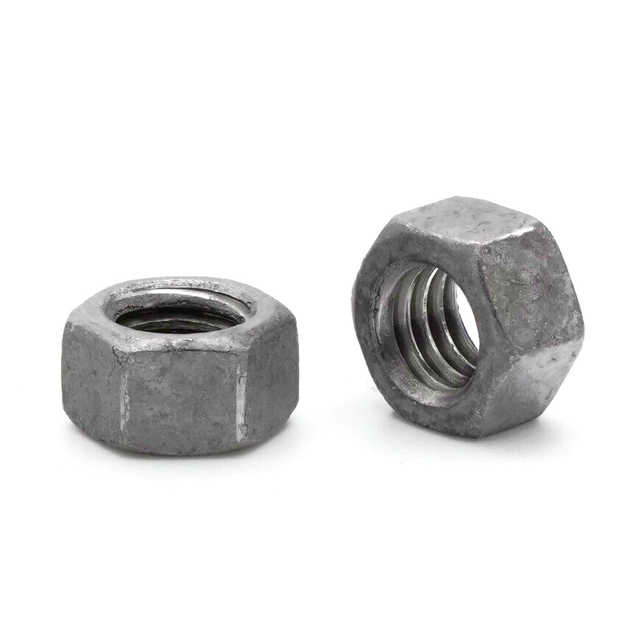 Hdg Coarse Thread A563 Grade A Heavy Hex Nut Low Carbon Steel Hot Dip Galvanized Chinese Manufacturer