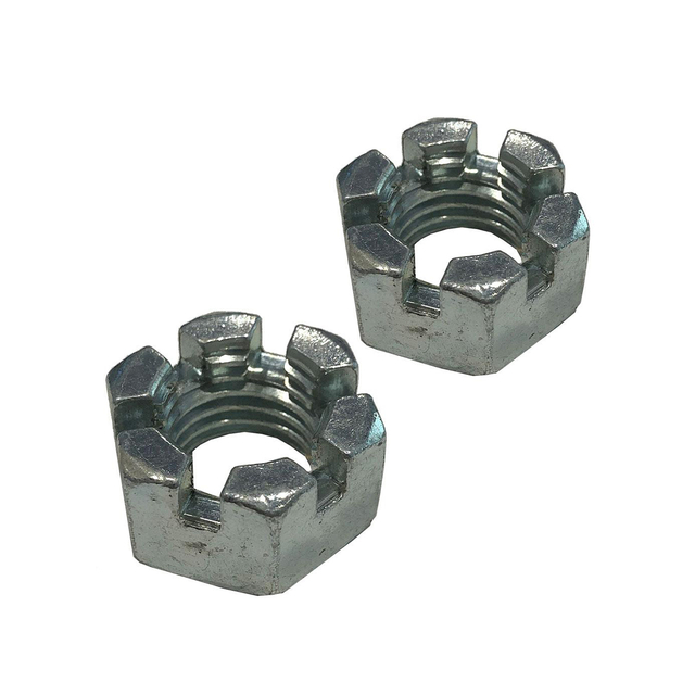 Carbon Steel Hexagon Slotted Nut Hex Castle Nuts Zinc Plated Din935