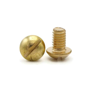 Coarse Thread Machine Screw Slotted Round Head Brass Metric Hardware Fastener