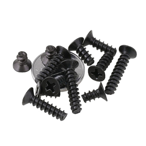 Black Countersunk Flat Head Flat Tail End Phillips Self Tapping Screws
