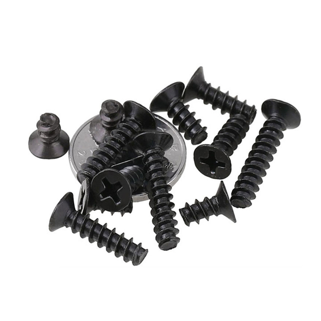 carbon steel Black Countersunk Flat Head Flat Tail End Phillips Self Tapping Screws