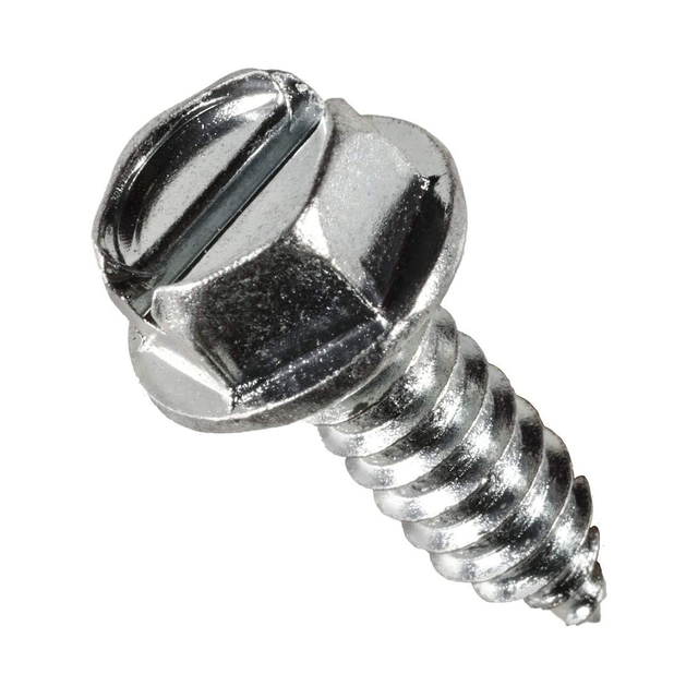Zinc Plated Steel Slotted Drive Hex Washer Head Self-Tapping Sheet Metal Screws