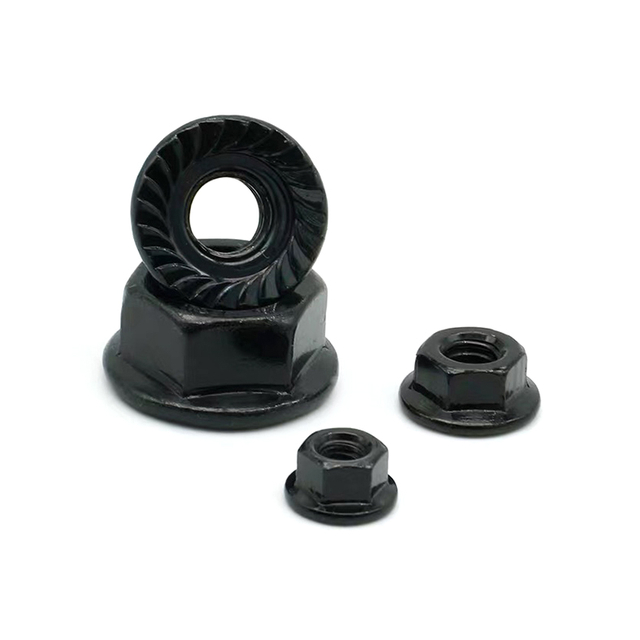 Hot Sale Good Quality Grade4/8/10 Hex Flange Nut Black DIN6923