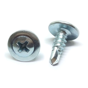Phillips Drive Wafer Modified Truss Head Carbon Steel Zinc Plated Self Drilling Screws
