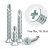 Cross Recessed Phillips Flat Countersunk Head Self Drilling Screws Zinc Plated Carbon Steel Sds TEK Sheet Metal Screws