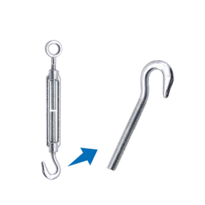 Rigging Screw SUS304 316 Stainless Steel DIN1480 Double Eye Open Body Turnbuckle