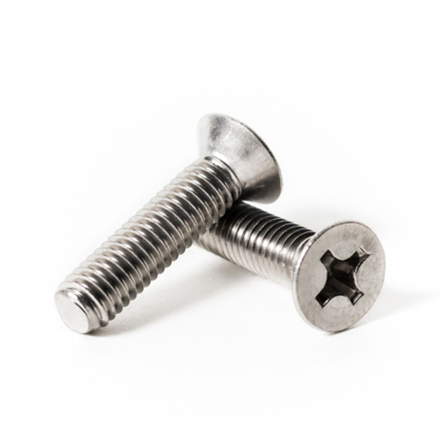 DIN965 Phillips Drive Flat Countersunk Head Machine Screws Stainless Steel Full Thread Coarse Thread UNC 