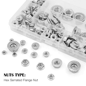Stainless Steel Serrated Hexagon Flange Lock Nuts Hex Flange Nuts