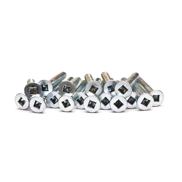  Flat Head Coarse Thread Machine Screw Square Drive Stainless Steel