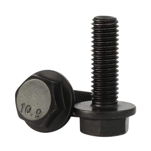 Metric Hardened Fine Thread Hex Head Flange Bolt DIN 6921 Class 10.9 Black Finish