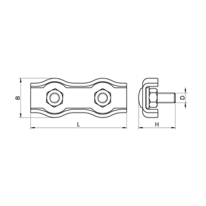 304 Stainless Steel Duplex Wire Rope Clip Cable Clamps for Wire Cables