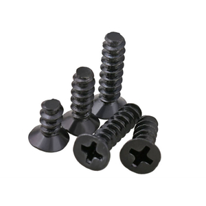 Black Countersunk Flat Head Flat Tail End Phillips Self Tapping Screws