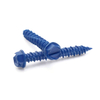 Concrete Screw Hex Head Slotted Drive Carbon Steel Blue Respert