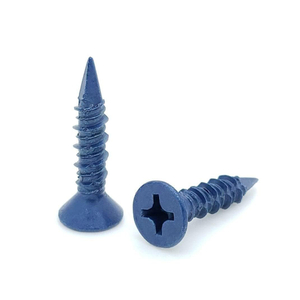 Concrete Screw Phillips Flat Head Low Carbon Steel Blue Polymer