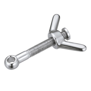 Stainless Steel 304 316 Dog Bolt Eye Bolt DIN444 with Wing Nuts Butterfly Nuts