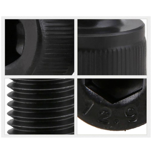 Metric DIN912 Black 12.9 Carbon Steel Hex Socket Head Cap Screw Bolts