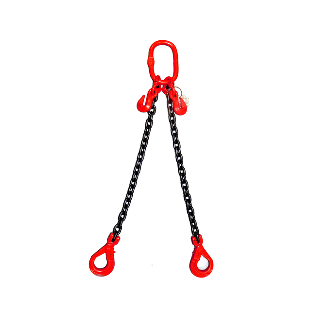 Double Leg Lifting Chain Sling G80 Hoist Chain with Grab Hooks for Factory Mining Ports Building