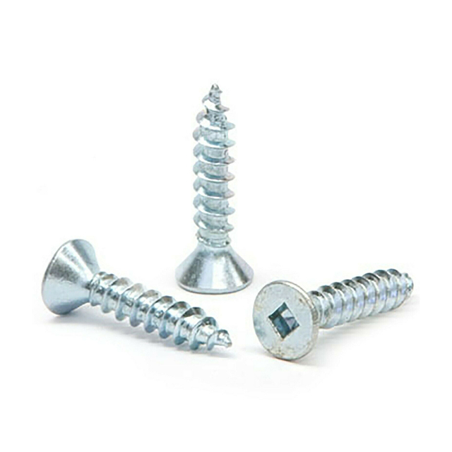 Zinc Plated Countersunk Flat Head Square Drive Chipboard Screws