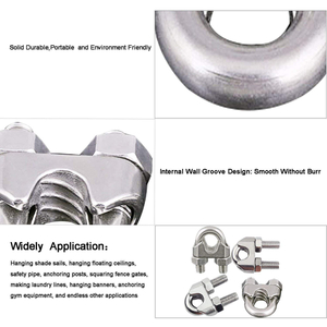 Stainless Steel WIRE ROPE Cable Clip Clamp SS 304 Rigging Hardware DIN741 DIN1142