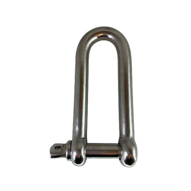 US Stainless Steel 316 Long D Shackle Marine Grade Dee Shackle With Screwed Collar Pin 