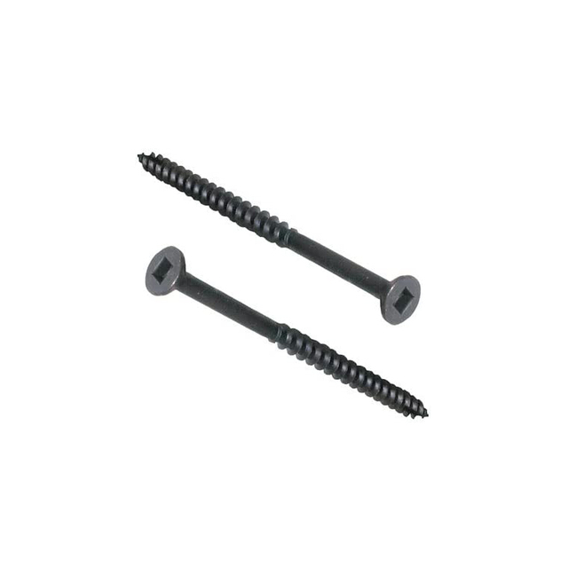 Standard Robertson SQUARE DRIVE BLACK OXIDE PLATED Flat Head Wood Screws