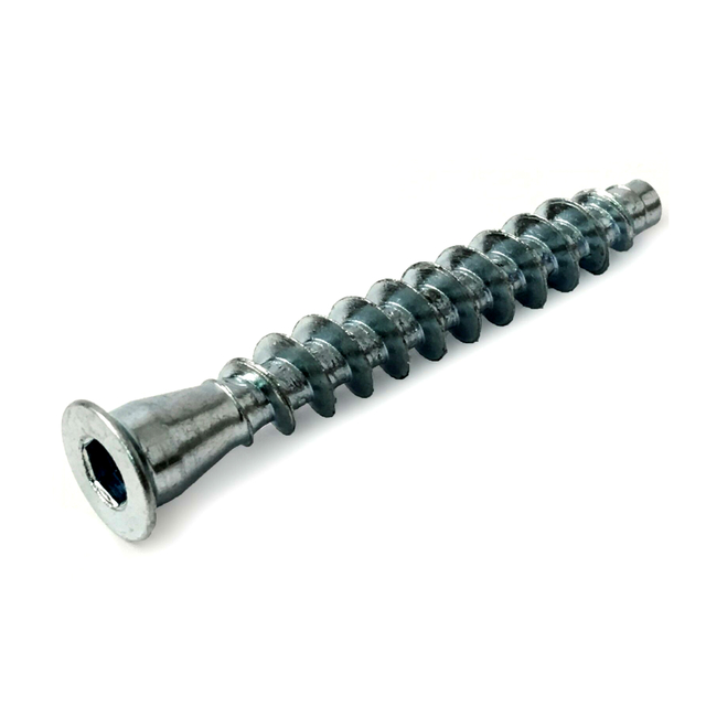 Carbon Steel Hex Socket Steel Euro Confirmat Screws for Wood Furniture 7X50