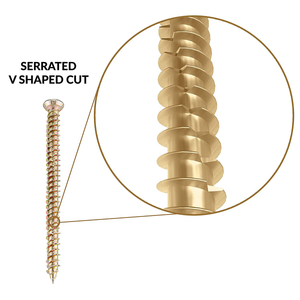 Torx Recess COUNTERSUNK CONCRETE SCREWS 7.5MM X 150MM Yellow Zinc Plated