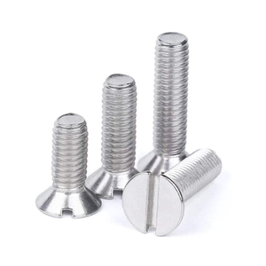 Hot Sale High Quality Machine Screw Countersunk Head Slotted Drive Stainless Steel Zinc Plated