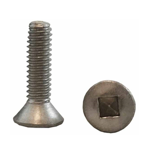 Coarse Thread Machine Screw Square Drive Flat Head Stainless Steel