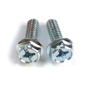 Combo (Phillips/Slotted) Hex Head Flange Bolt Low Carbon Steel Zinc Plated