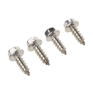 Zinc Plated Steel Slotted Drive Hex Washer Head Self-Tapping Sheet Metal Screws
