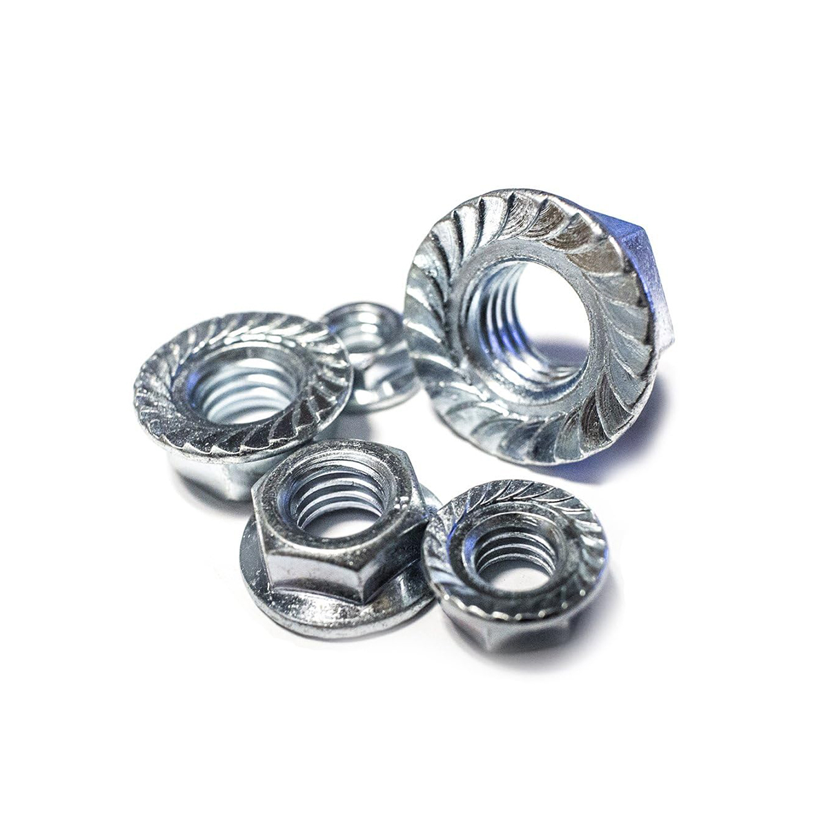 Zinc Plated Case Hardened Steel Serrated Hex Flange Nuts DIN6923 - Buy ...