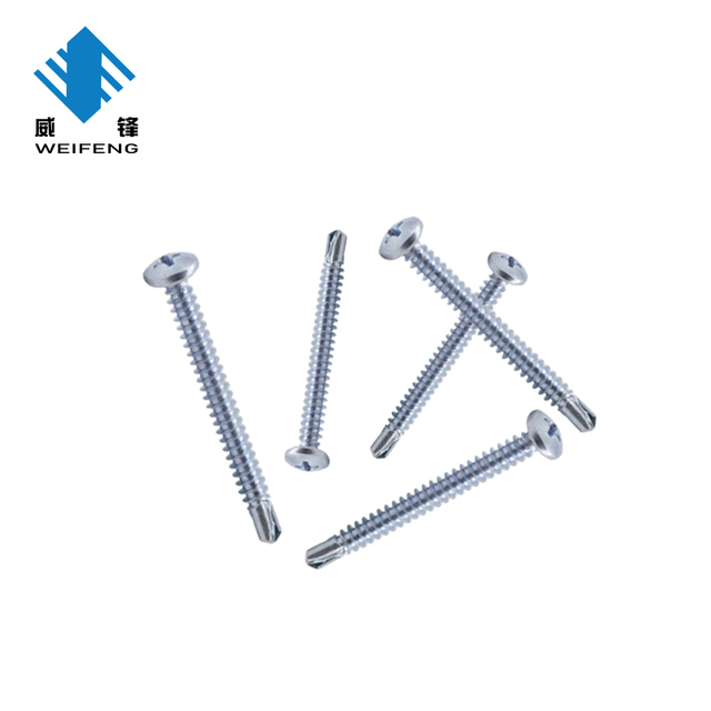 Pan phillips head self drilling screw zinc