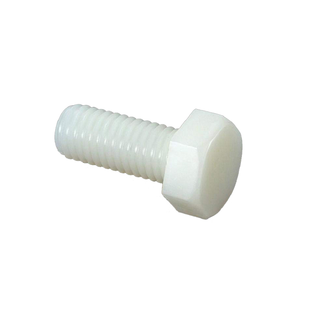 White Nylon Hex Bolts Plastic Full Thread Hexagon Head Bolt