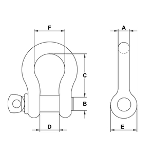 G209 type screw pin anchor shackle
