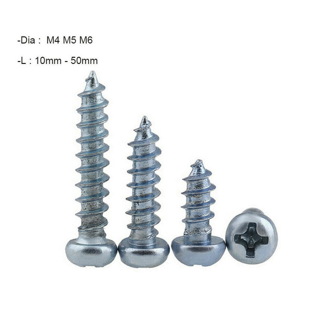 Zinc Plated Pan Phillips Head Self Tapping Screw