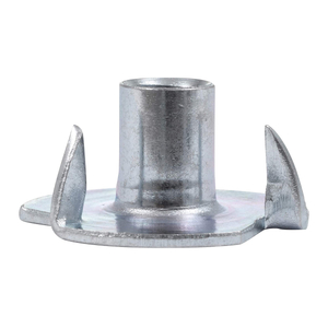  Nuts with 4 Prongs Metric Steel Nuts with 1/4 Thread Size M4 Thread and Zinc Plated Surface Treatment