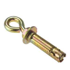 Fastener Closed Hook Bolts for Wall Concrete Brick Sports and Outdoors Fasteners (Golden)